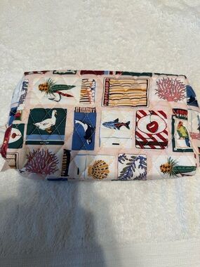 Vera Bradley Pink Multicolor Quilted Cosmetic Pouch